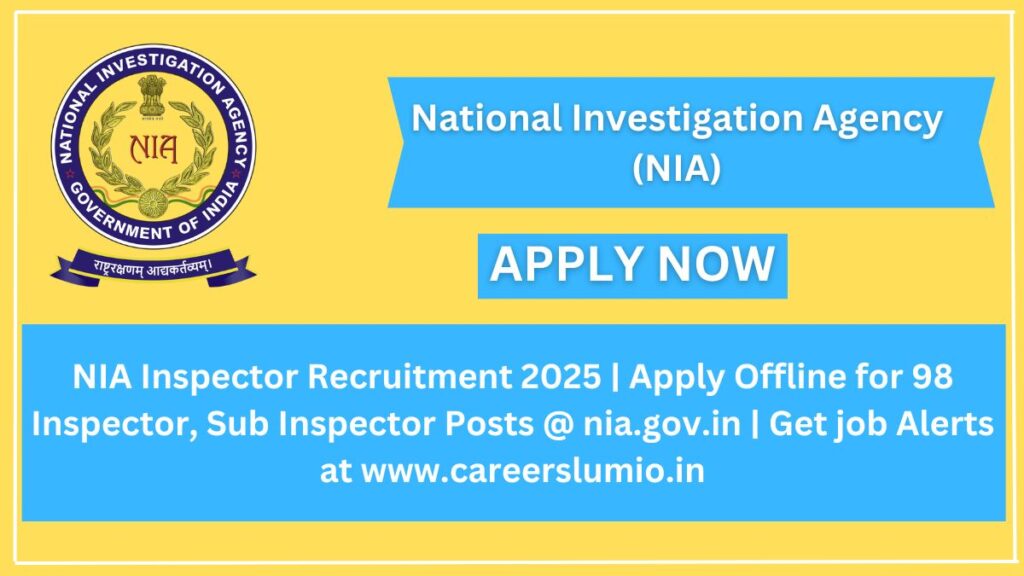 NIA Inspector Recruitment 2025