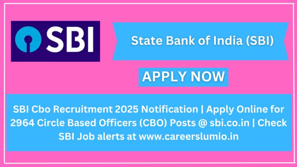 SBI Cbo Recruitment 2025