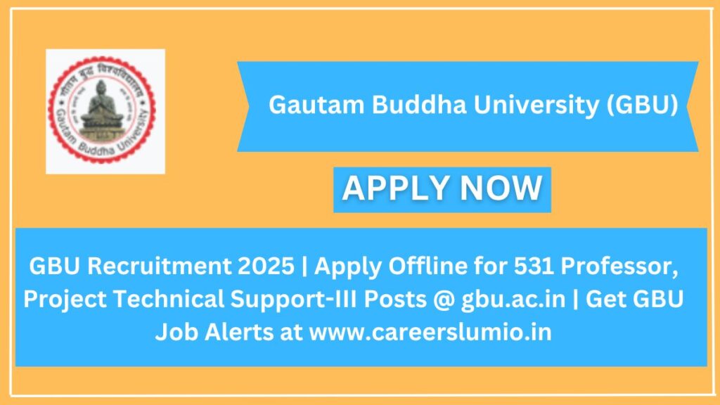 GBU Recruitment 2025