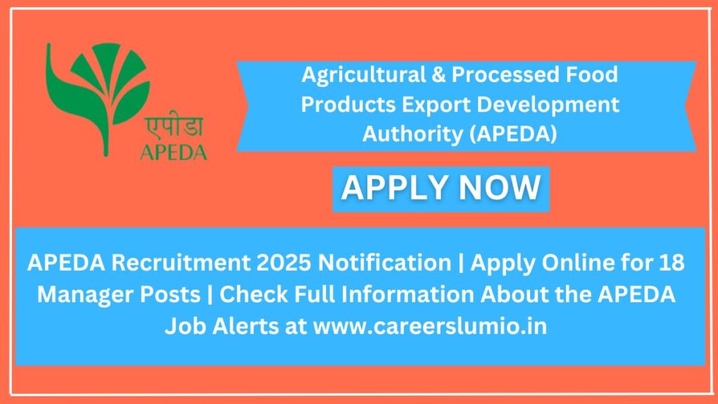 APEDA Recruitment 2025 Notification