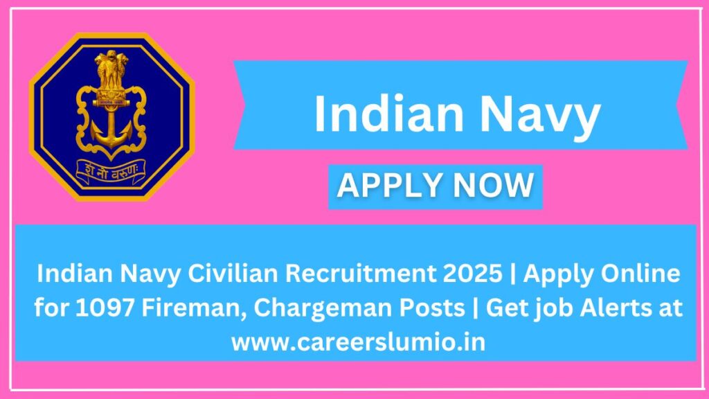 Indian Navy Civilian Recruitment 2025