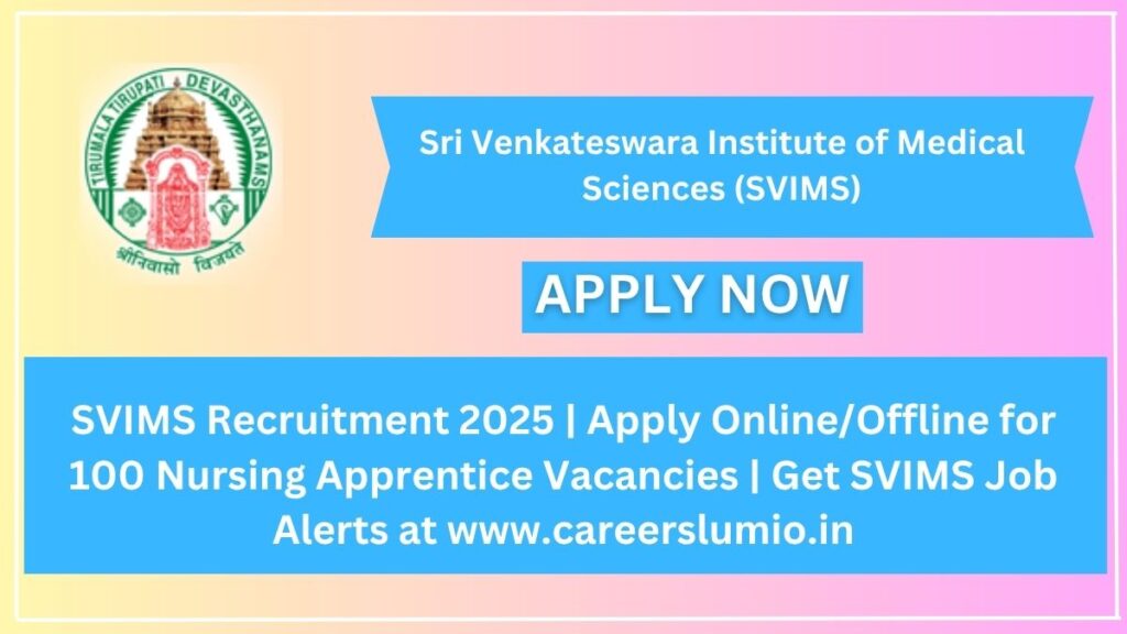 SVIMS Recruitment 2025